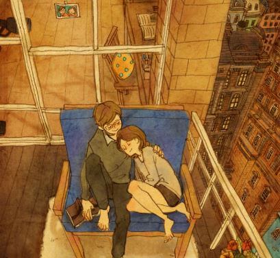 Sohvalle käpertyminen