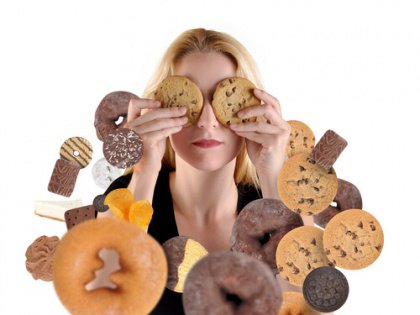 Ahdistus ja herkkujen syönti