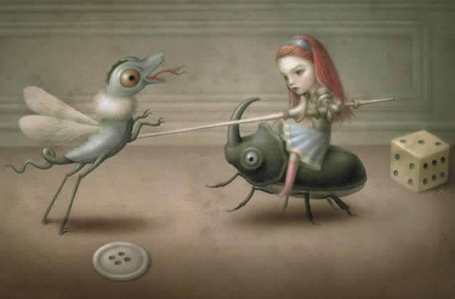 Tyttö keihästää tunne-elämän loiset