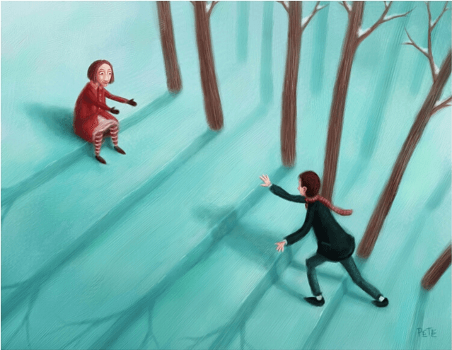 Portaikko metsässä