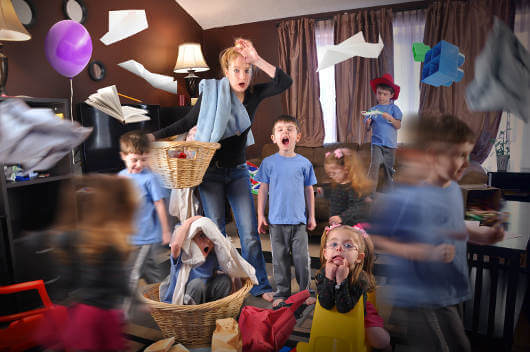 Naisen hektinen päivä