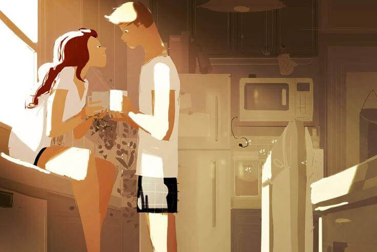 pariskunta-keittiossa