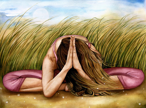 Nainen meditoi