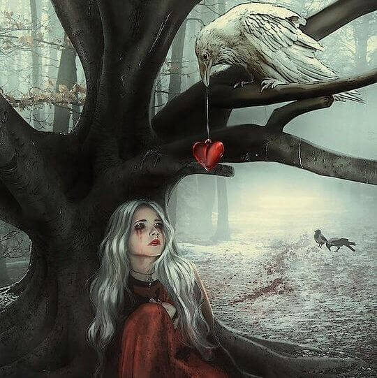 Tyttö itkee väärän kumppanin takia