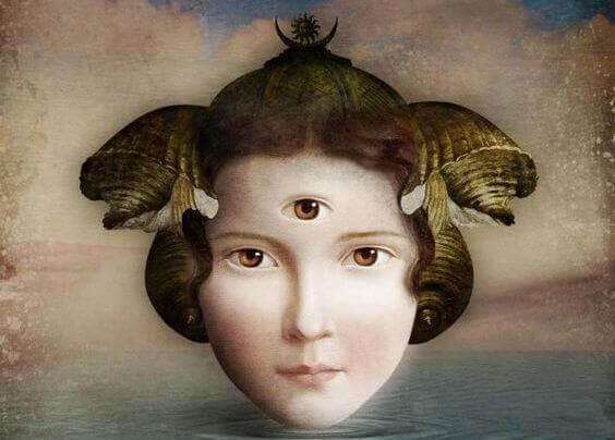 Tytöllä kolme silmää