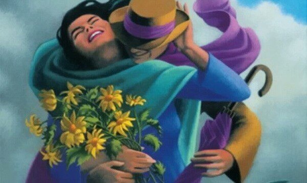 halaus ja kukkakimppu