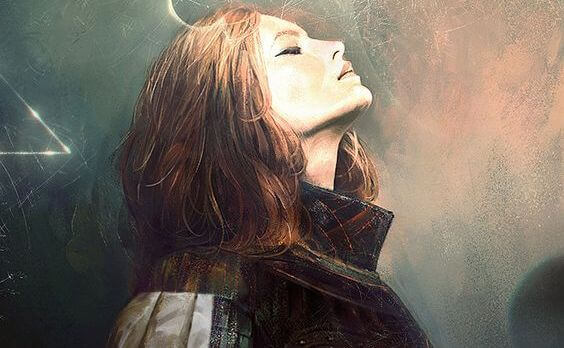 Nainen on rauhallinen