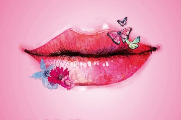 huulet perhoset kukat