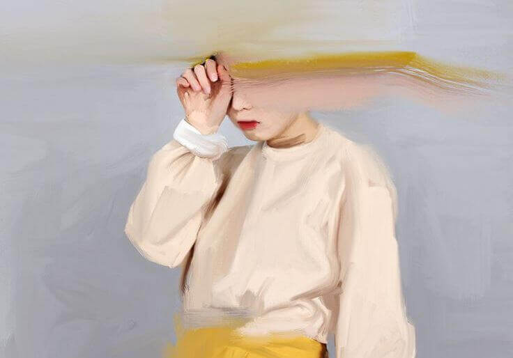 tytön kasvot pyyhkiytyvät pois