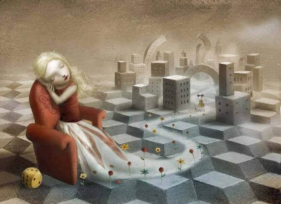 jättityttö pienessä maailmassa