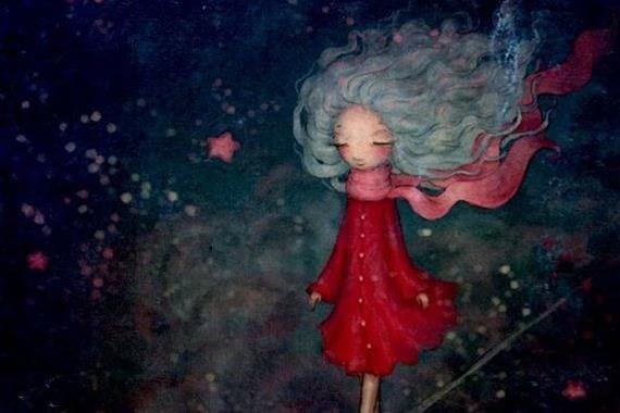 Tyttö punaisessa takissa