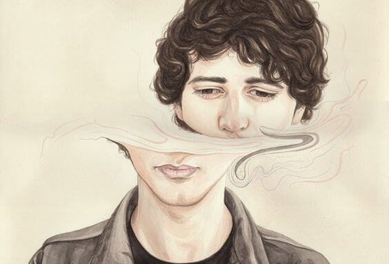 miehen pää siirtyy osaksi paikoiltaan