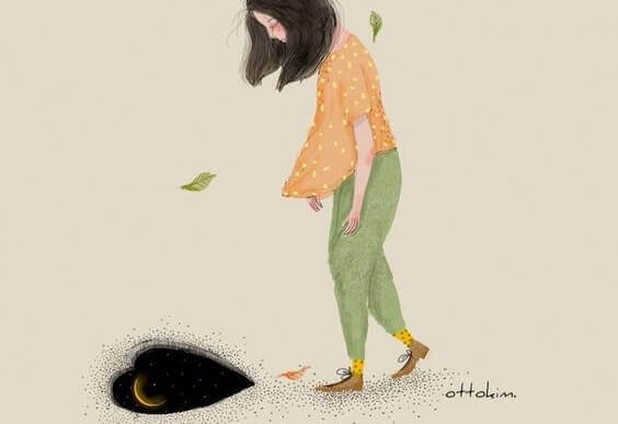 sydämenmuotoinen kuoppa