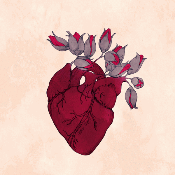 kukkiva sydän