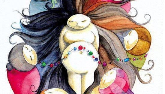 synnyttäjän ympärillä naisia