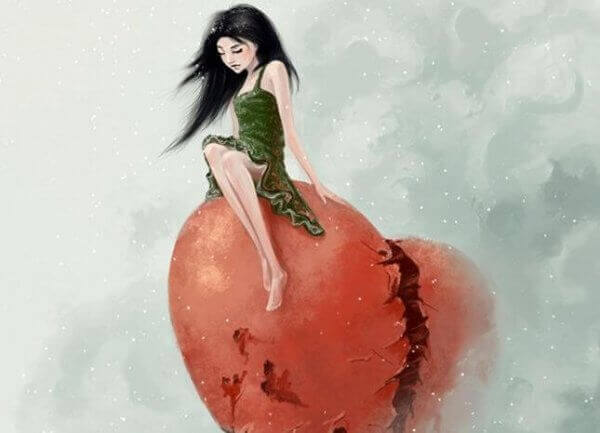 tyttö ja jäätynyt sydän