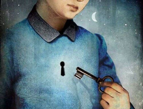 avaimenreikä sydämen kohdalla