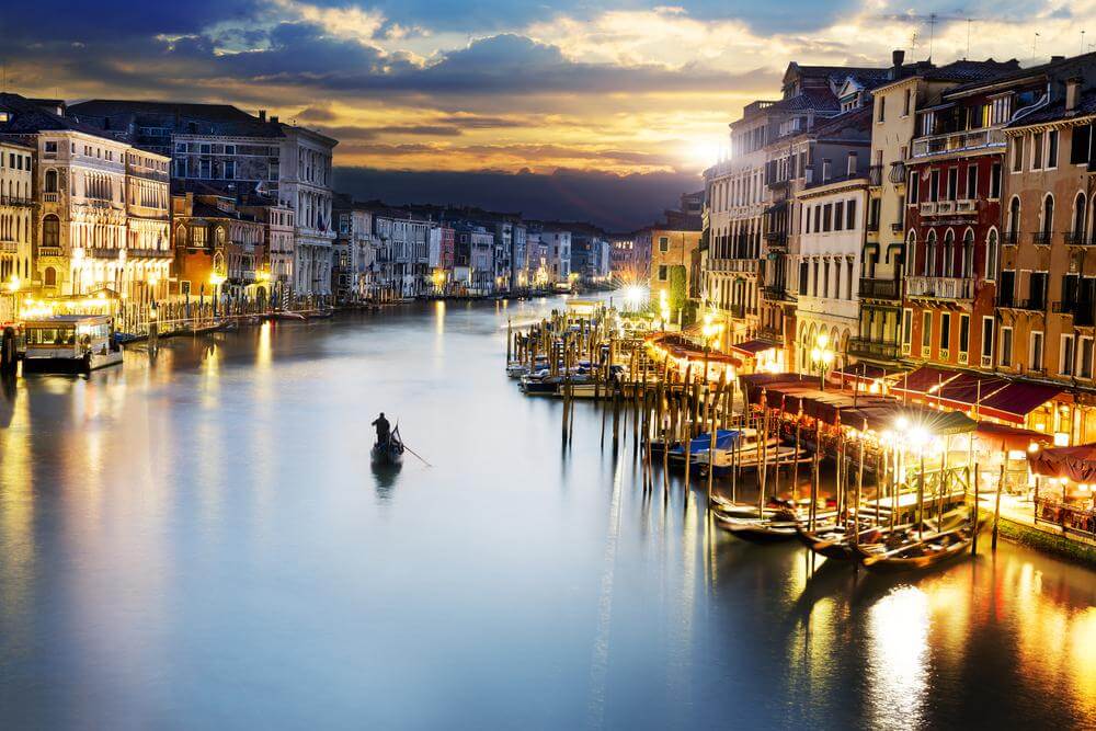 rauhallinen hetki venetsiassa