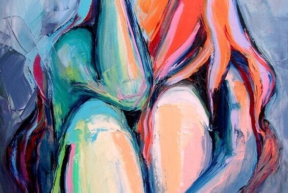 värikäs mutta surullinen nainen