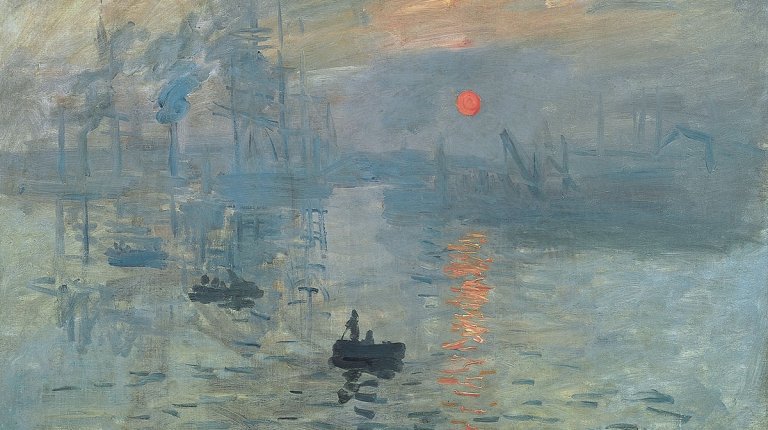 claude monet'n maalaus impressio, auringonnousu