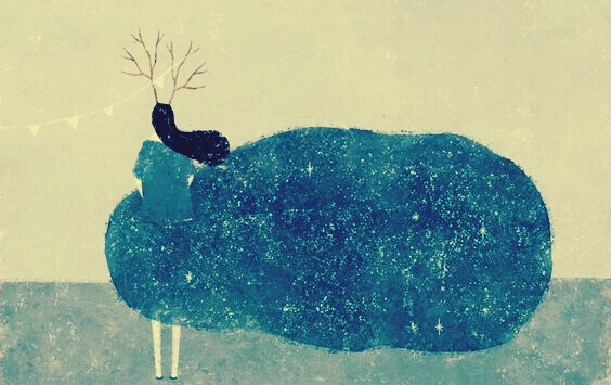 naisen mekko on pilvi