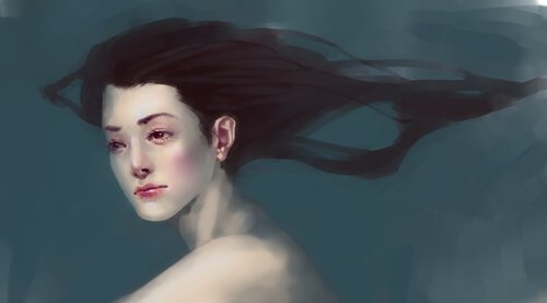 Nainen ja vedenalainen maailma