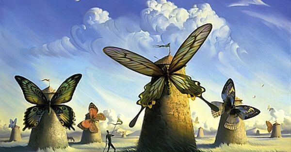 tuulimyllyjen viisarit ovat perhosia