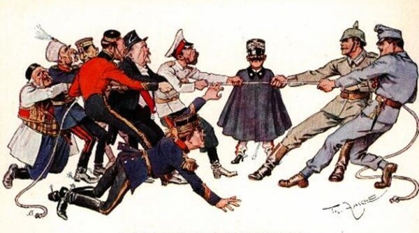 sotilaat vetävät köyttä