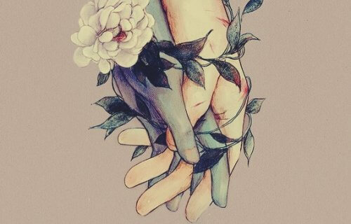 kaksi kättä yhdessä