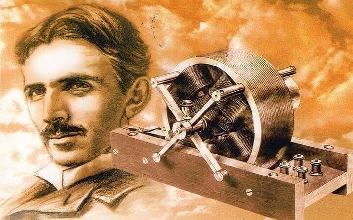 Nikola Tesla ja yksi hänen keksinnöistään