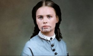 Olive Oatman – kahdesti vangittu nainen, jolla on sininen tatuointi