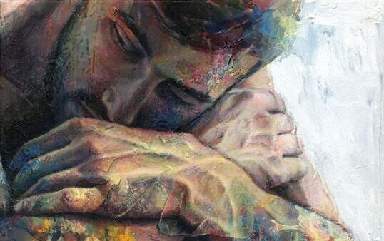 surullinen mies ei osaa vastaanottaa apua