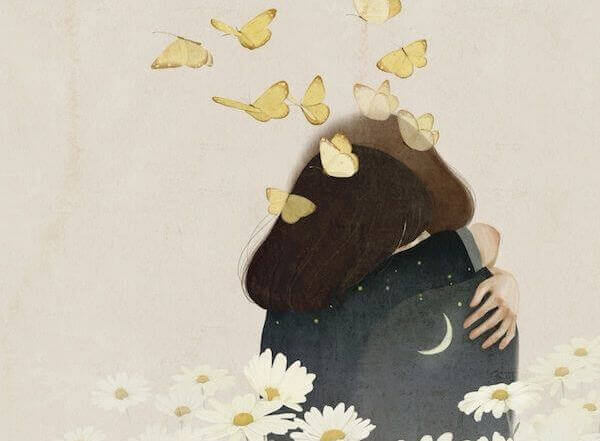 halaus, kukat ja perhoset