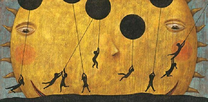 aurinko katselee hulluja ihmisiä