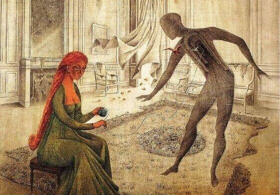 kerää lankaa ihmisen sisästä