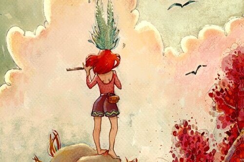 huilua soittava tyttö