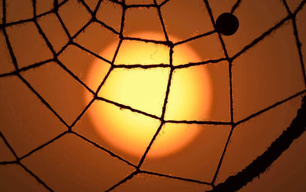 neulottu hämähäkinverkko