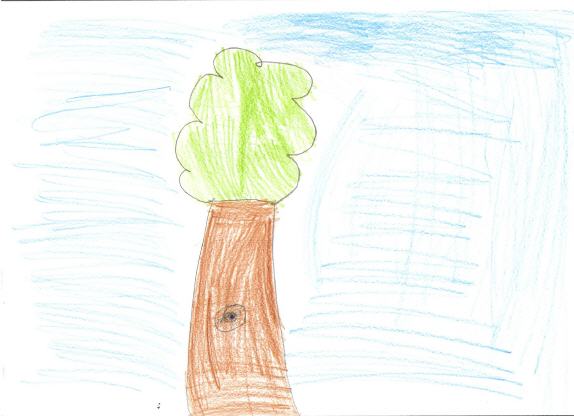 puutesti: lapsen piirtämä puu