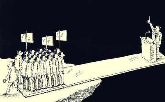 poliitikko lankun päällä