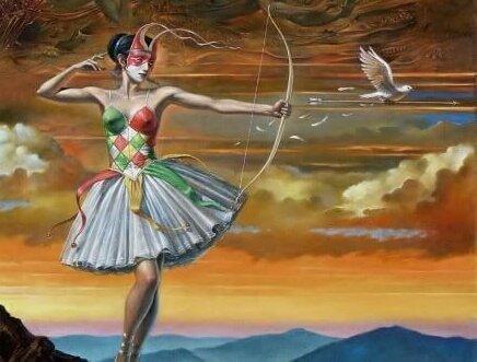 nainen on jousiampuja