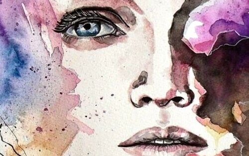 maalaus sinisilmäisestä naisesta