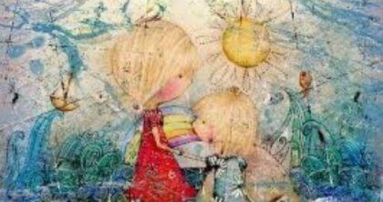 äiti ja lapsi rannalla