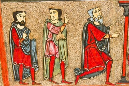 kolme miestä maalauksessa