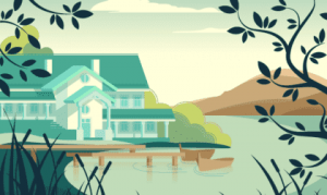 Kaunis vertauskuva talosta ilman isäntää