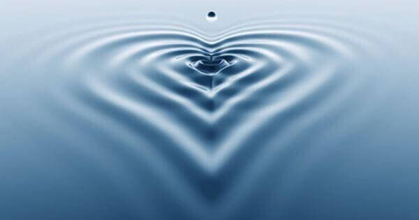 sydämen johdonmukaisuus: sydämen muoto veden pinnalla