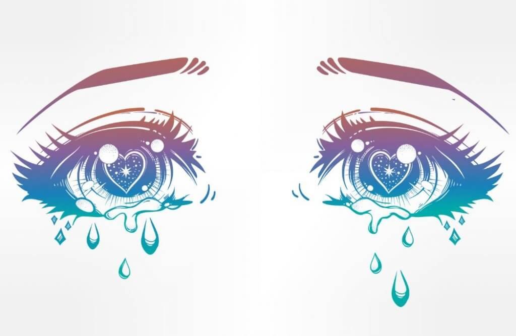 masennus on surulliset kyynelsilmät