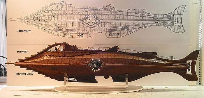 Jules Verne piirsi sukellusveneen