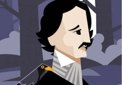 piirretty Edgar Allan Poe