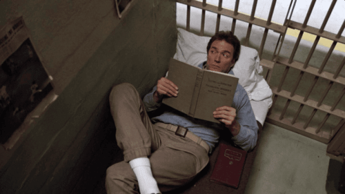 kohtaus elokuvasta Pako Alcatrazista
