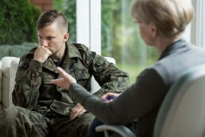 Traumaperäinen stressihäiriö eli sotilaan syndrooma.
